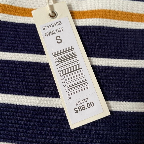 Max Studio Skirt Womens Small Multicolor Stripes NWT Stretch Career - Picture 11 of 11